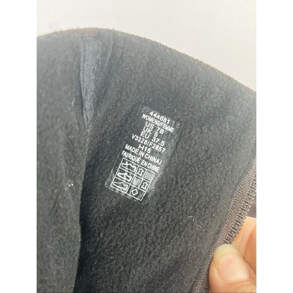 Lands’ End Women’s Winter Snow Boots Brown Suede Quilted Mid Calf Size 7 - Picture 7 of 7